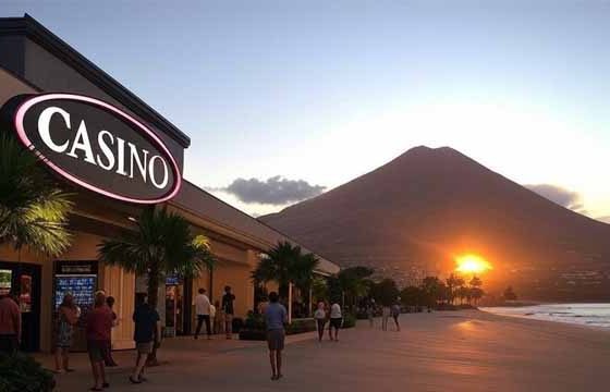 Hawaii casino with volcano